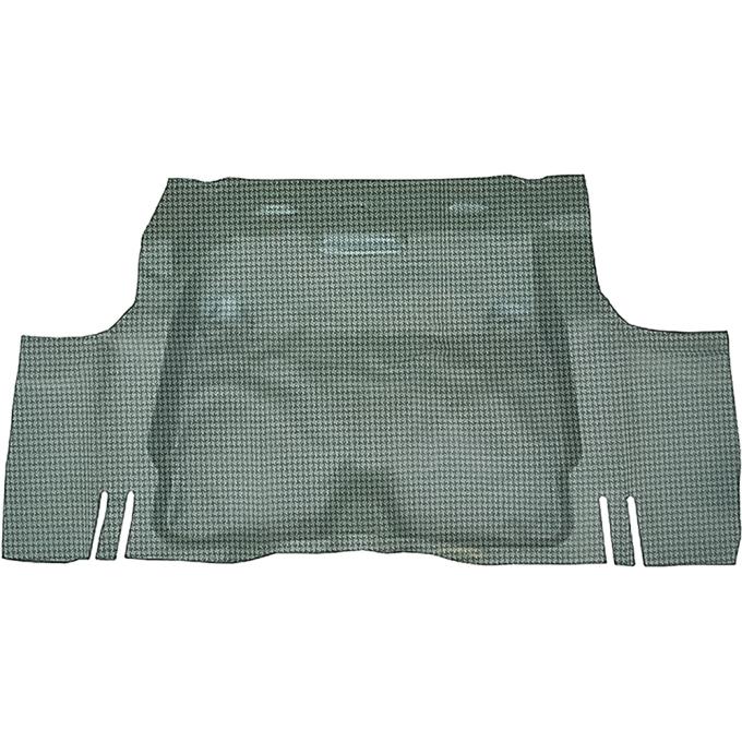 OER 1969 Camaro, Firebird, PVC Molded Trunk Mat, Black/Aqua Houndstooth 40709293
