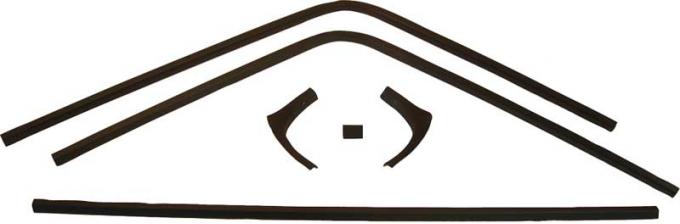 1968-70 Charger 6 Piece Interior Rear Window Trim Set