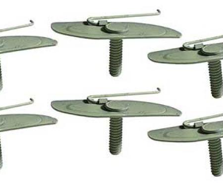 OER Wire Tail Molding Clip, #10-24, 1-3/4" Long, Green Dip Coated, 10 piece Set *A2752K