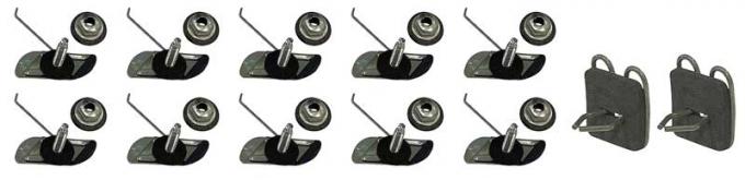 1962-66 Chevrolet, GMC Pickup, Fender Molding Clip, OE Style, 12 Piece Set