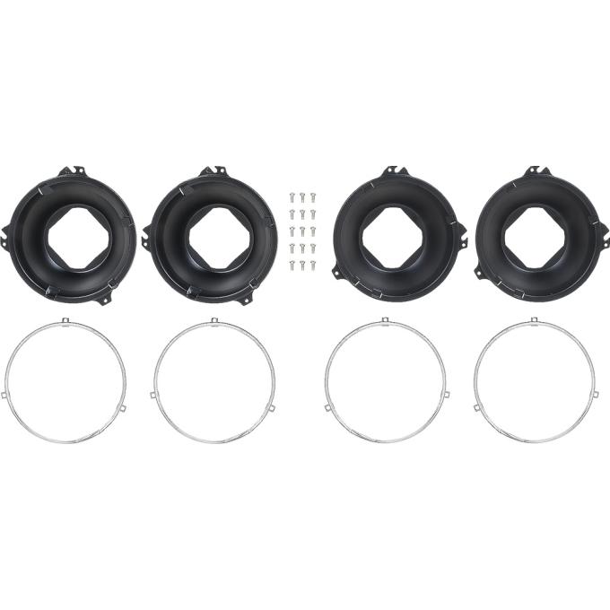 OER 1958-82 Chevy, Pontiac, Headlamp Mounting Set, Various Quad Headlamp Models, 3 Tab 153930