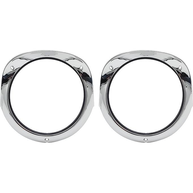 1956 Chevrolet Bel Air, 150, 210, Nomad, Headlamp Bezels, with Gaskets, Pair,