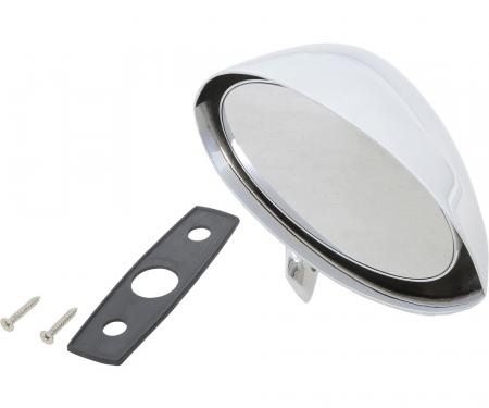 1970 Barracuda, Cuda, Challenger, Manual Outer Door Mirror, Bullet Style, Chrome, RH