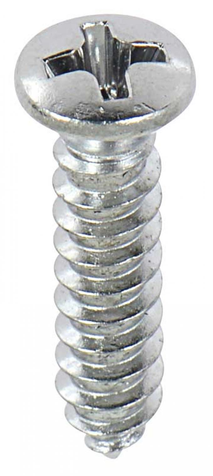 Phillips Oval Head Chrome Trim Screw, #8 x 3/4", with Undersized # 6