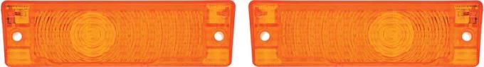 1968 Impala, Bel Air, Biscayne, Caprice, Amber Park Lamp Lens, Pair