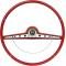 1963 Chevrolet Impala, Steering Wheel & Horn Ring, Standard & SS, Red