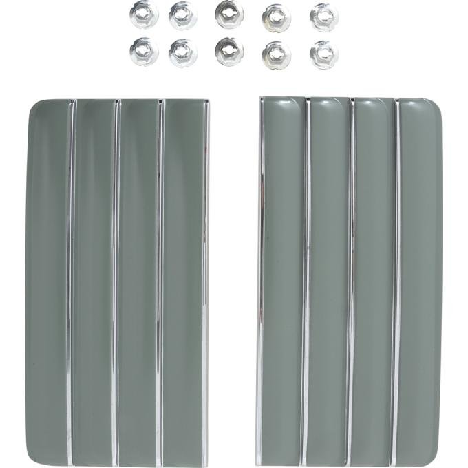 OER 1969-72 Chevy Nova, Front Fender Louvers, with Hardware, RH & LH, Pair 3953843