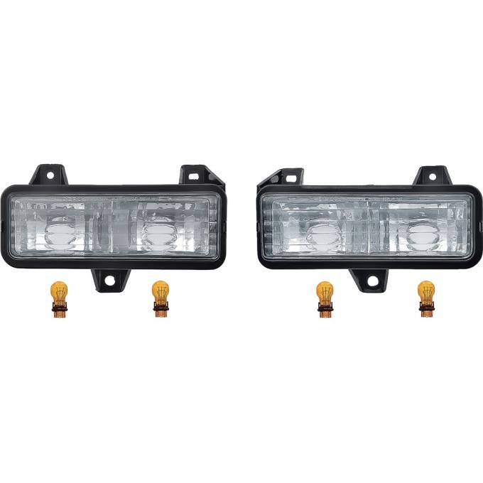 1989-91 Chevy, GMC Pickup, Crew Cab, Park Lamp Set, For Single Sealed Beam Models, Pair
