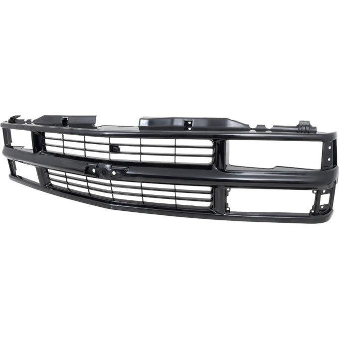 1994-2000 Chevrolet GMT400 Series Truck, Front Grill, Dual Composite Headlamps, Black
