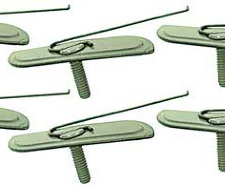 OER Wire Tail Molding Clip, #10-24, 2-1/2" Long, Green Dip Coated, 10 Piece Set *A19807K