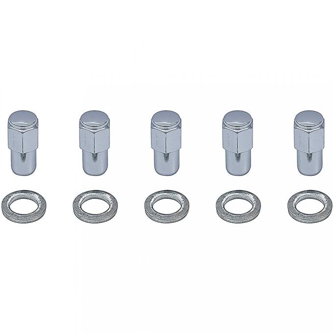 1960-72 Dodge, Plymouth A Body, Cragar S/S Wheel Lug Nut Set, 7/16", RH Thread, 5 Piece Set
