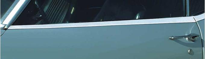1968 Camaro, Outer Door Ledge Reveal Moldings, Coupe or Convertible, Pair, GM Licensed