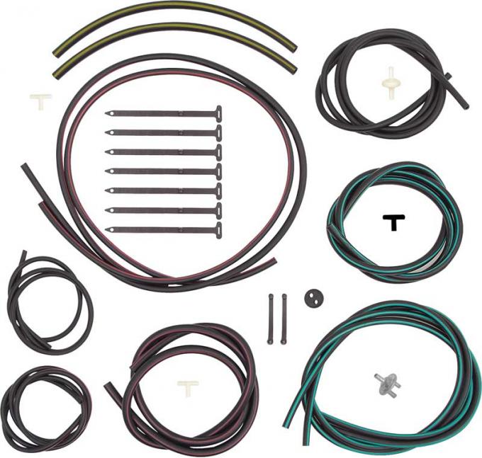 OER 1969 Camaro Rally Sport Headlight Hose Set with Color Hoses R2553