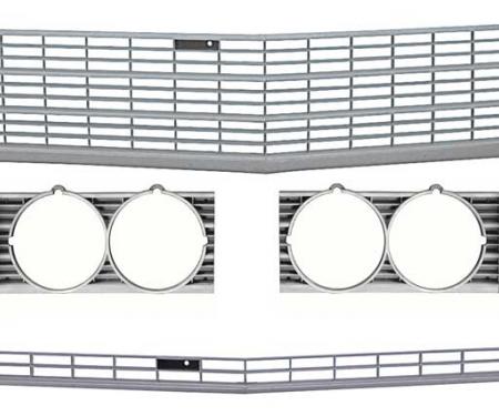 OER 1969 Impala / Full Size Front Grills and Headlamp Bezel Set, 4 Piece Set *881345