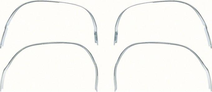 1968-70 Dodge Coronet, Wheel Opening Molding Set, Front and Rear, 4 Piece Set, Made In USA