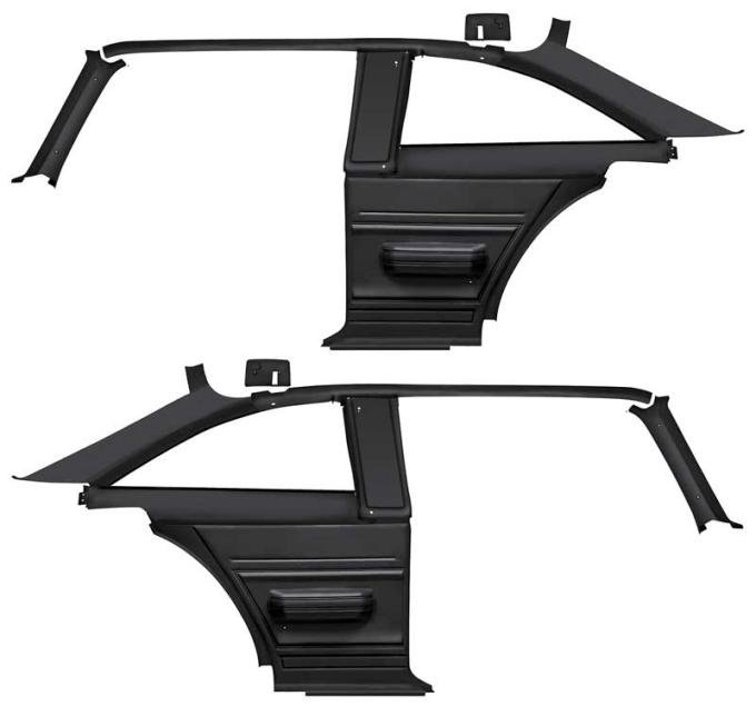 1975-79 Nova, Ventura, Skylark, Omega, Interior Trim Molding Kit, 2 Door, Sedan, 14-Piece, Black