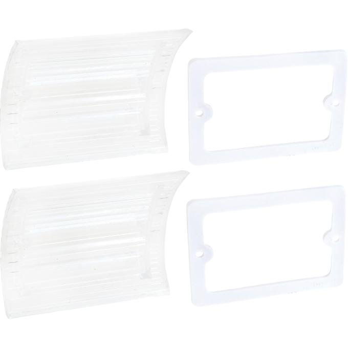 OER 1967 GTX, Belvedere Satellite, Back-Up Lamp Lenses, with Gaskets, Pair MB299