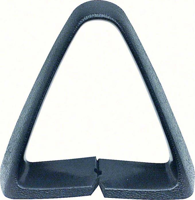 OER 1977-81 Bucket Seat Belt Guide - Black - Triangle - Each 9737575