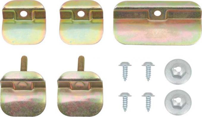 OER 1955-57 Chevy Bel Air, 150, 210, Nomad, Lower Windshield Molding Clip Set TF400037