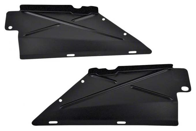 1969 Firebird, Trans Am, Radiator Support Upper Baffles, with AC, 400, Pair