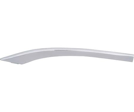 OER 1957 Chevy Bel Air, 210, Upper Short Curve Quarter Molding, Polished Stainless Steel, 2 Door, LH, Driver Side TF400099