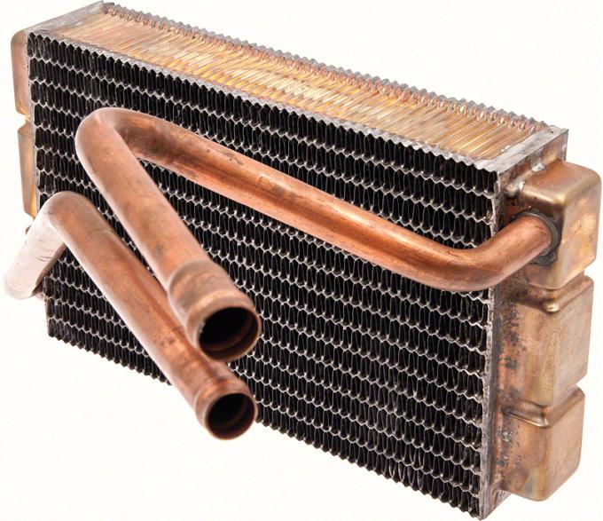 1967-72 Chevrolet, GMC Pickup, Blazer, Jimmy, Suburban, Heater Core Assembly, with AC, Copper / Brass, Measures, 9-1/4" x 6-3/8" x 2"