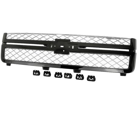 OER 2012-14 Chevrolet, GMC GMT900 Series 2500HD, 3500HD Pickup, Grill Assembly, Mesh Insert, Black Surround 22842235
