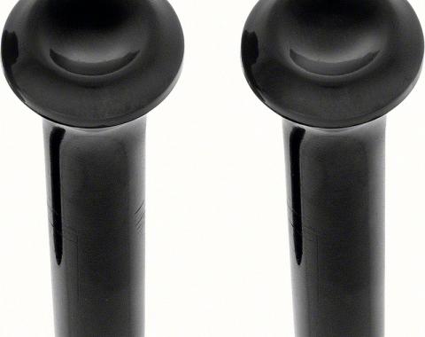 OER 1964-74 Mopar A & B Body Door Lock Knobs Black Pair MD700