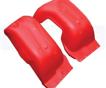 1970-72 Oldsmobile F85, 442, Cutlass, W-30, Red Front Fender Skirt, Liner, Well, Plastic, Pair