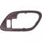 1995-2002 Chevy, GMC Pickup, SUV, Inner Door Handle Bezel, w/Power Door Lock Hole, Manual Window, Red, LH Drivers Door