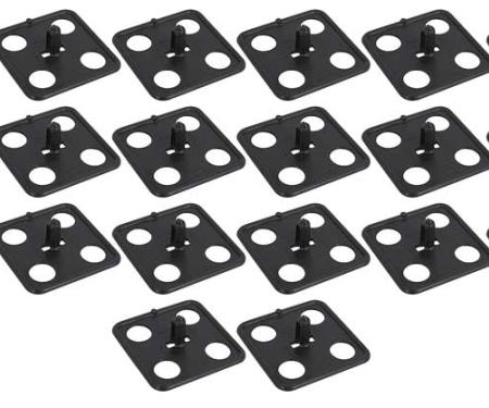 Hood Insulation Fastener Set, Nylon, 2" Square Head, 1/4" Stem Dia., 9/16" Stem Length, 20 Piece Set