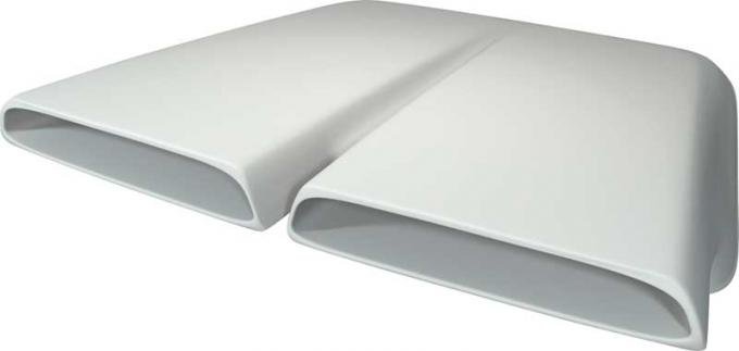 OER 1960-76 Dodge, Plymouth, Dual Snorkel Hood Scoop, Universal Design, Fiberglass MA2449