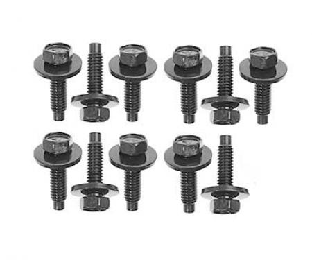 OER 1965-66 Mustang Late Style Door Hinge Mounting Kit - 11 Bolts With Washers HK177