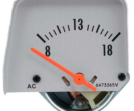OER 1968-69 Camaro, Console Volt Gauge, Silver Face A912901