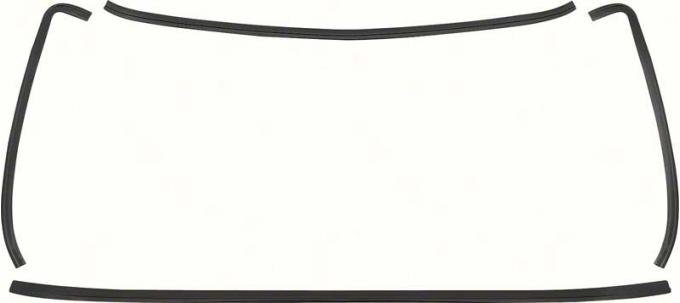 OER 1977-81 Camaro / Firebird Rear Window Molding Set - Black - 4 Piece K138