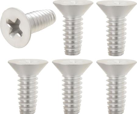10-24 x 1/2" Phillips Flathead Screw, Stainless Steel, Set of 6