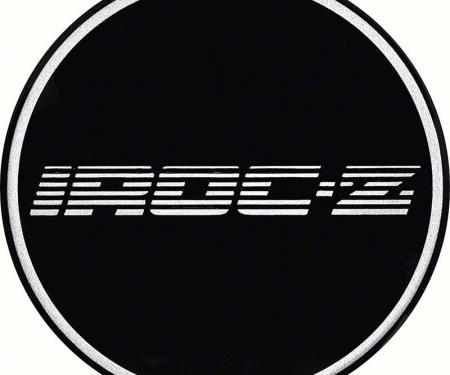 OER 2-1/8" GTA Wheel Center Cap Emblem with Chrome IROC-Z Logo and Black Background K151769BK