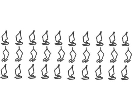 Redline Restomotive® 1960-1978 Ford / Mercury 30 Piece Standard Door Panel Clip Set