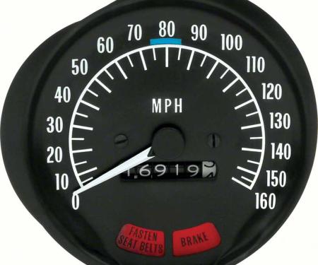 1970-74 Firebird, Trans Am, Speedometer, 160 Mph, with Seat Belt Warning