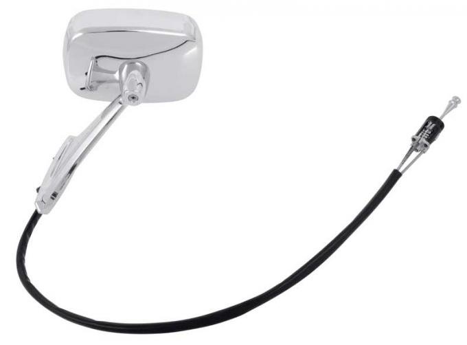 1969 Firebird, 1969-70 Tempest, Lemans, GTO, Outer Door Mirror, With Remote, LH Driver Side