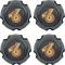 1986-87 Buick Grand National, Wheel Hub Cap & Turbo Emblem Set, Set of 4