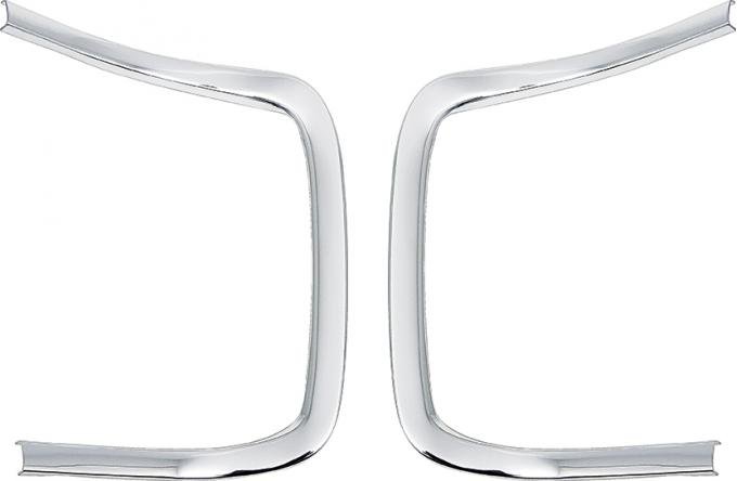 OER 1968-69 Dodge Charger, Front Grill Outer "C" Moldings, Pair MB184619