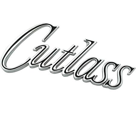 OER 1970 Oldsmobile Cutlass, Die-Cast Fender Emblem, Cutlass Script 230948