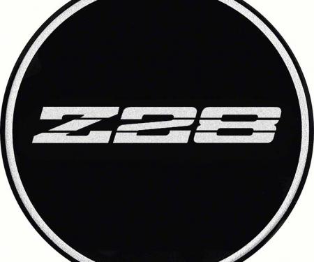 OER 2-1/8" GTA Wheel Center Cap Emblem with Chrome Z28 Logo and Black Background K151768BK