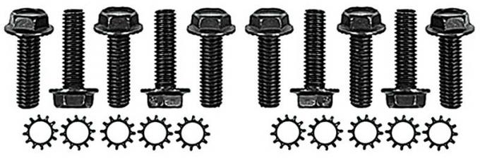 OER 1964-65 Mustang Early Style Door Hinge Mounting Kit With Star Washers HK175