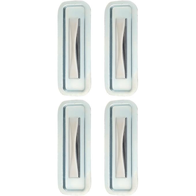 1967 Mustang, Deluxe Interior Seat Trim Buttons & Retainer Set, 4 Piece Set