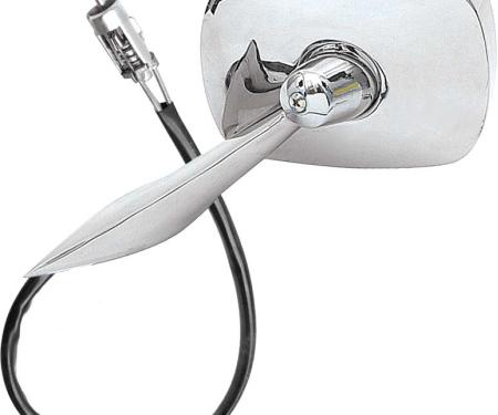 1968 Camaro, Nova, Impala, Caprice, Chevelle, Corvair, Firebird, Remote Outer Door Mirror Assembly, LH Drivers Side, Various Models