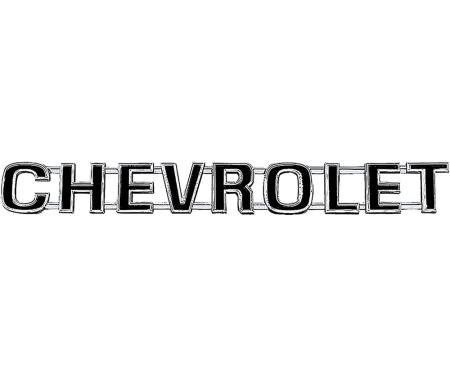 1973-80 Chevrolet, Pickup, Blazer, CHEVROLET, Tailgate Emblem, with Hardware, GM Licensed