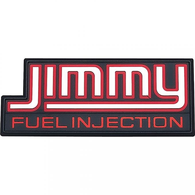 OER 1989-91 GMC Jimmy, Tailgate Emblem, Jimmy Fuel Injection Nameplate 15616915