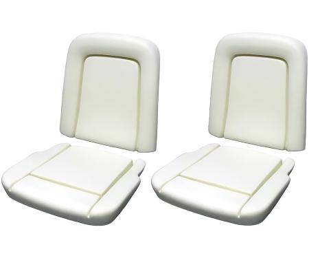 1967 Mustang, Cougar, F-100 Ranger, Front Bucket Seat Foam, Standard or Deluxe Interior, Pair